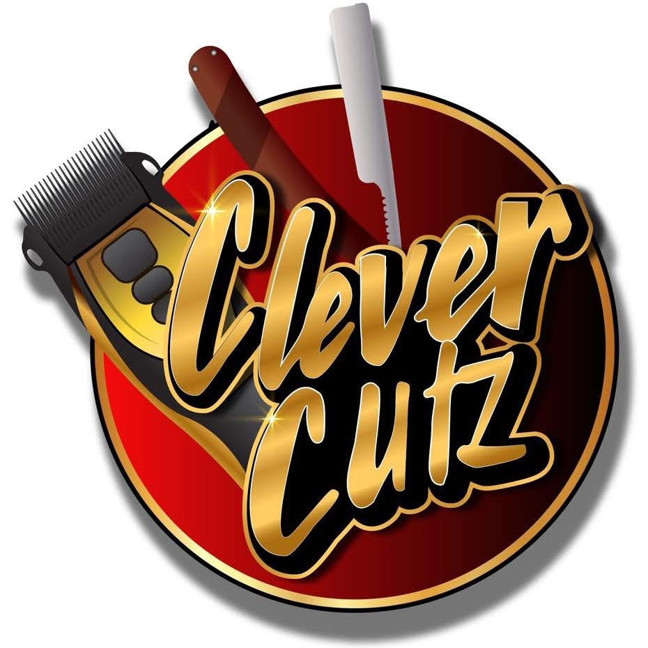Clever Cutz red and gold business logo
