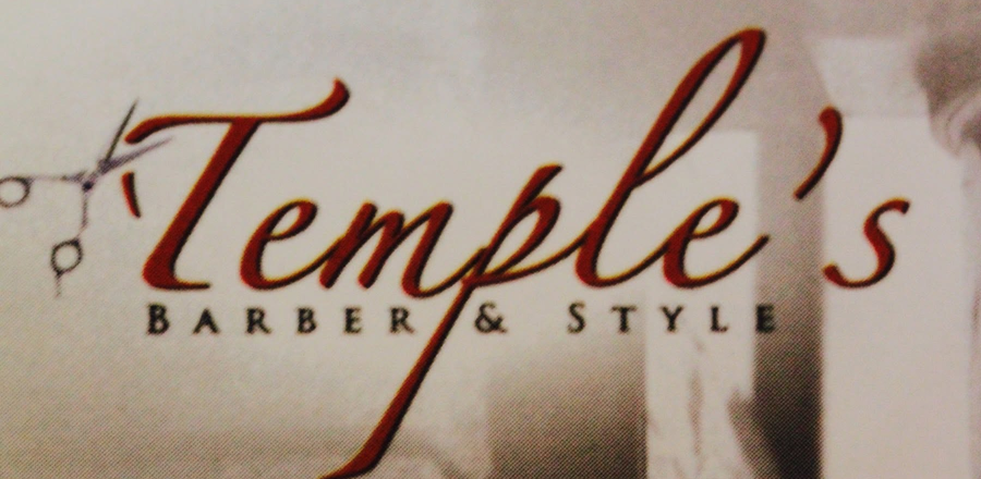 Temple's Barber & Style photographed shop mark