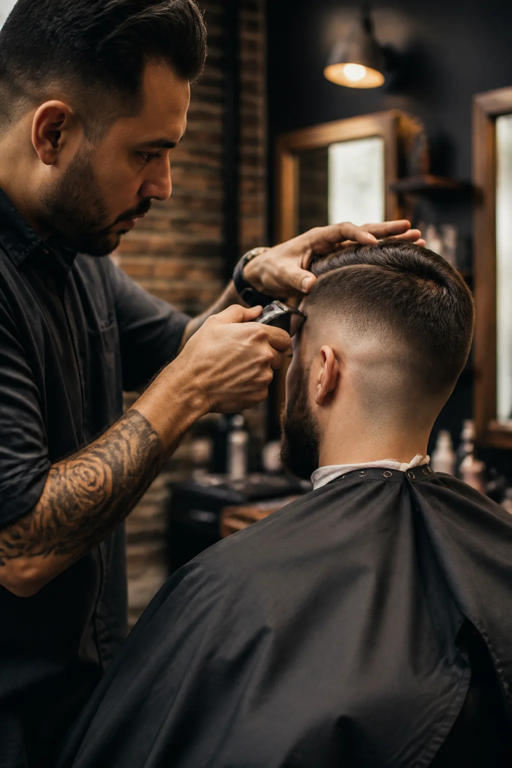 Concept photograph of a finished fade
